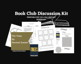 The Trees Book Club Kit • Printable Discussion Guide, Bookmark, Review Pages & Notes • Percival Everett Book