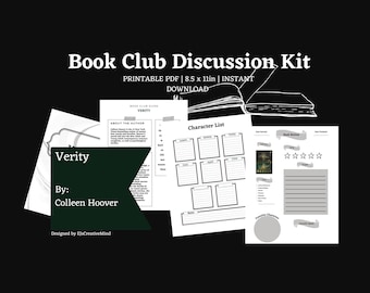 Verity Book Club Discussion Kit | Printable Guide & Thought-Provoking Prompts