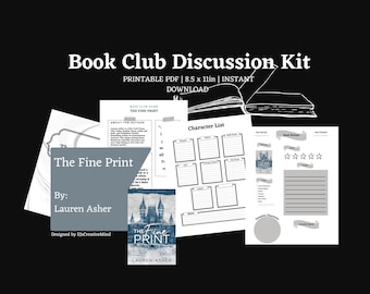 The Fine Print Book Club Kit — Discussion Questions, Review Pages & Bonus Activities | Printable Reading Companion