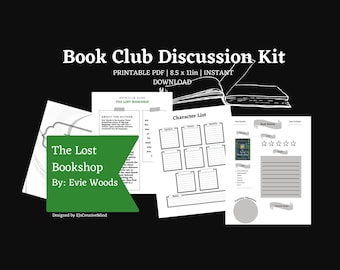 The Lost Bookshop Book Club Guide, Reading Group Guide, Book Discussion, Literature Guide, Book Lover Gift