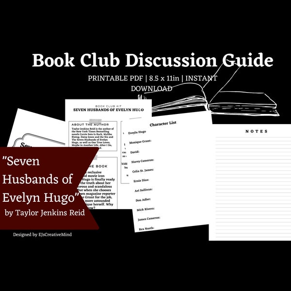 Seven Husbands of Evelyn Hugo Book Club Guide | Discussion Questions | Reading Companion | Fiction Book Guide