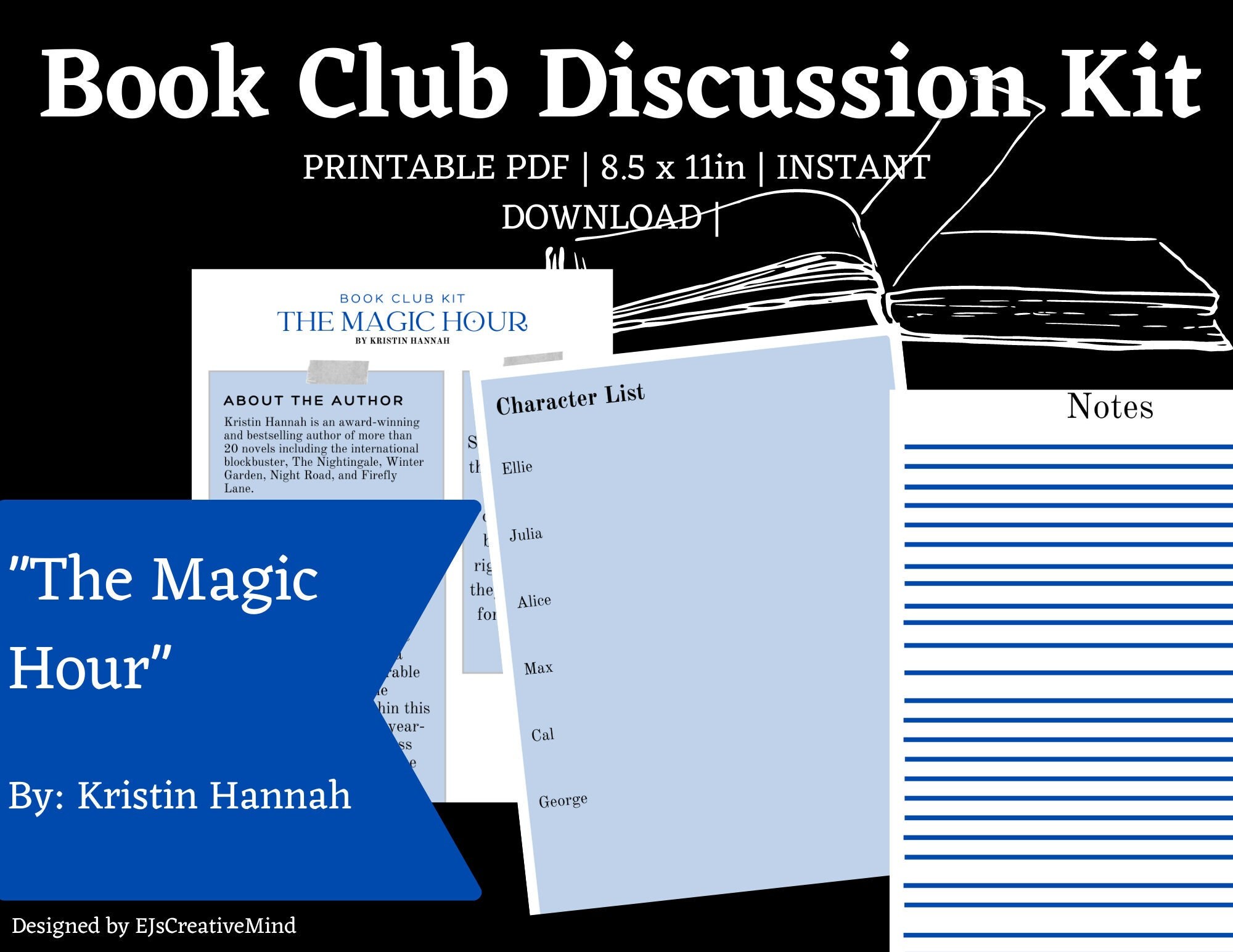 Magic Hour by Kristin Hannah Book Club Kit Etsy