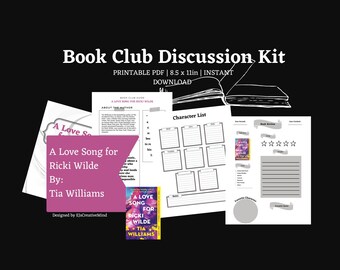 A Love Song for Ricki Wilde Book Club Kit | Printable Discussion Guide & Activities | Instant Download