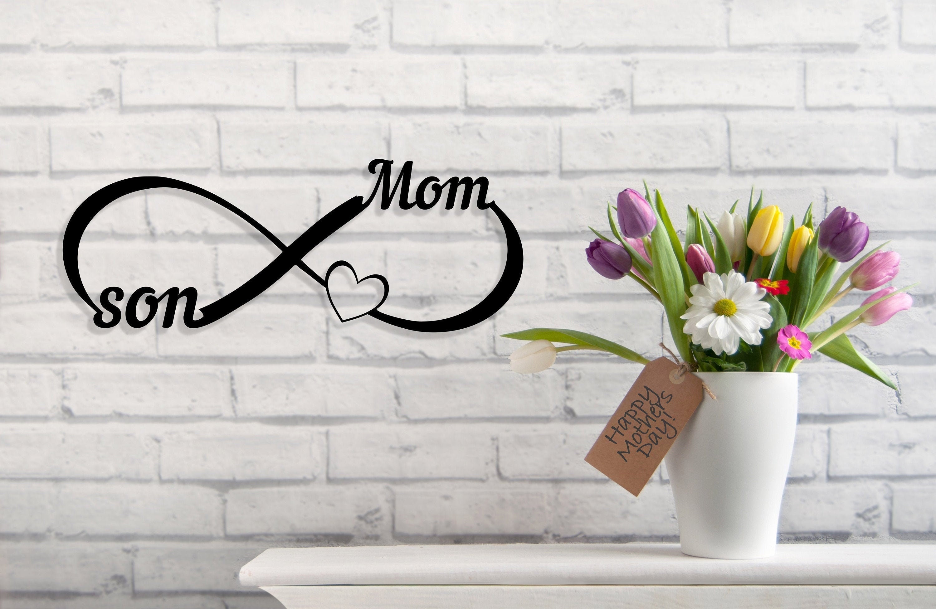 Mom Infinity Wall Décor/ Metal Wall Art/ Mother's Day Gift Etsy