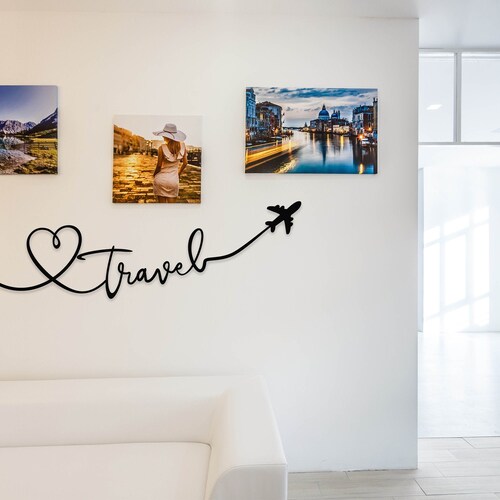 Travel Wall Art Plane Wall Décor Metal Wall Art Traveler Etsy