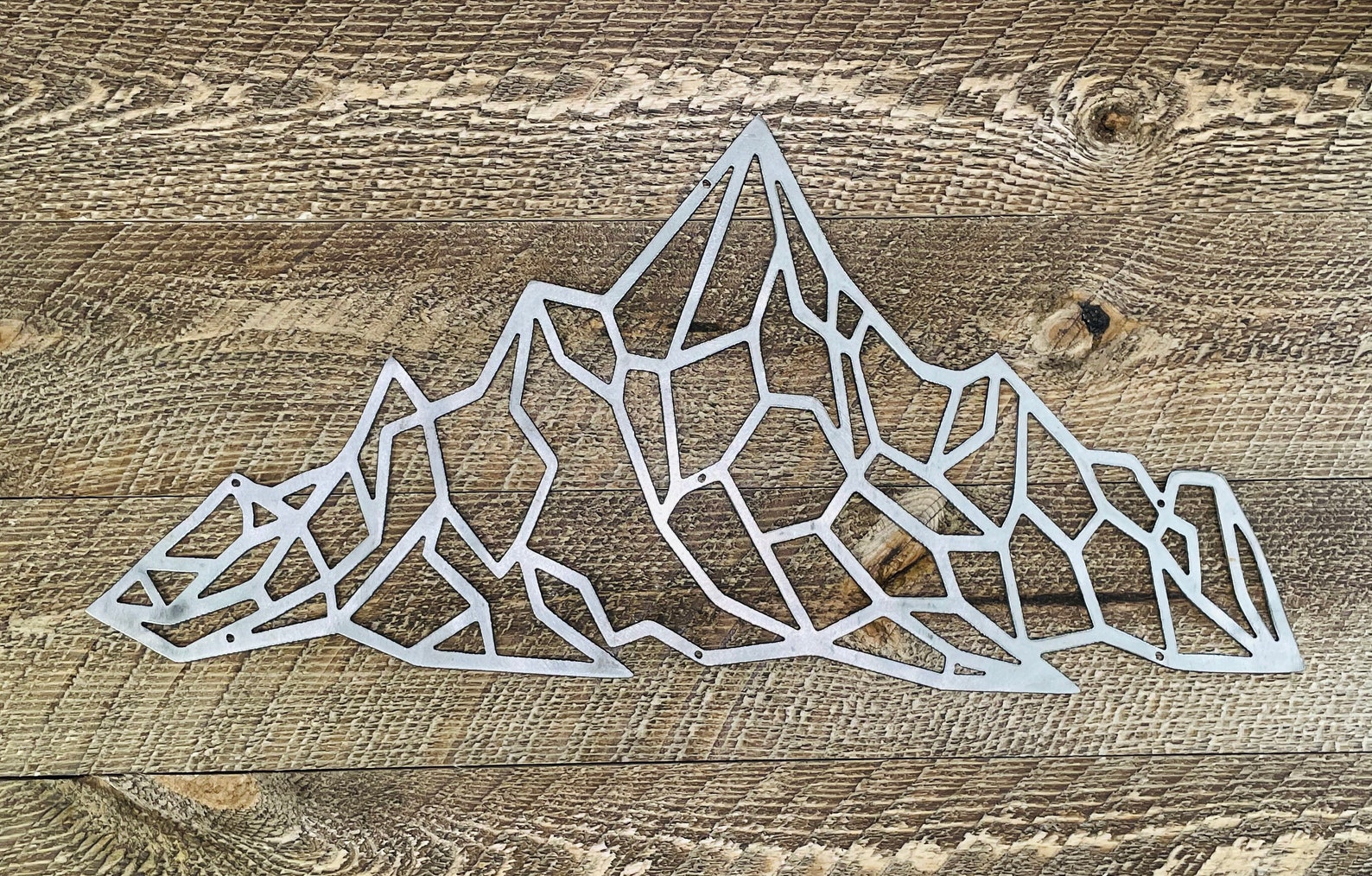 Mountain Range Metal Metal Art Décor Wall Art Etsy