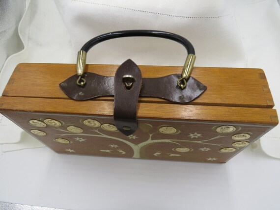Vintage wooden Box Purse - Forsum View 3