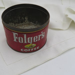 Vintage Folger&#39;s coffee tin