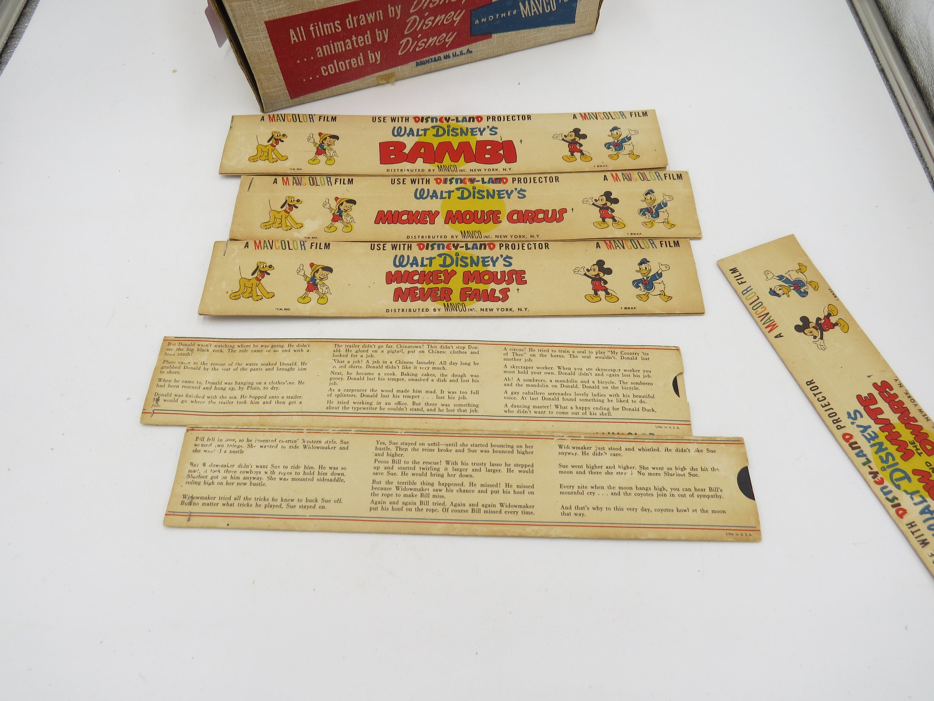 Disney-land Projector With 6 Film Strips, Original Box. - Etsy