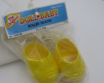 The Original Doll Baby Yellow Roller Skates