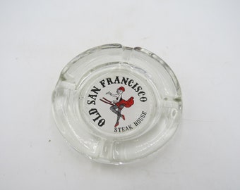 Old San Francisco Steak House glass ashtray - 5"