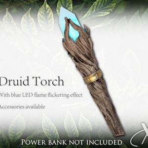 NEW Druid LARP LED Torch medieval accessory costume sconce flashlight usb lantern 2024 version