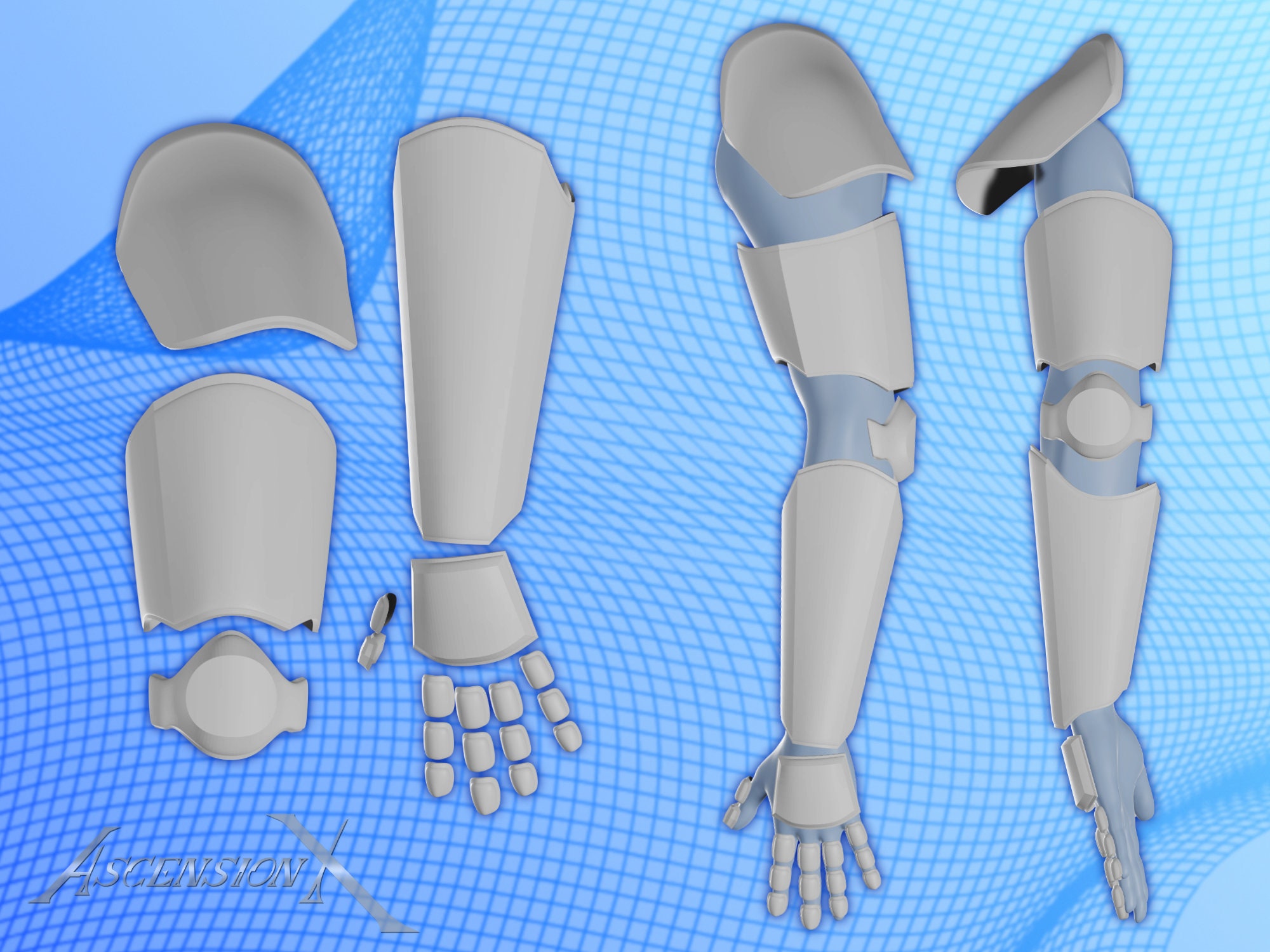 Space Marine Armor 3D STL File Arm Guard Glove Hands Etsy Canada