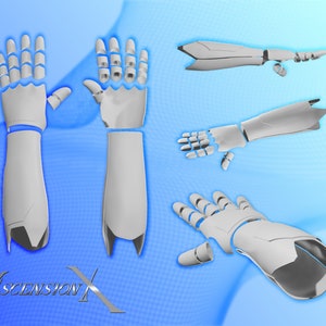 Pair of advanced cybernetic arms Cyberpunk LARP Cosplay (Digital file only)