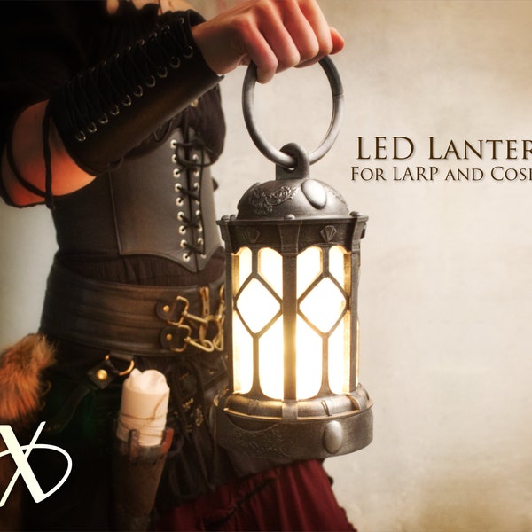 LARP LED Lantern – 3D Printed, USB Powered, Modular Fantasy Medieval Prop like a torch
