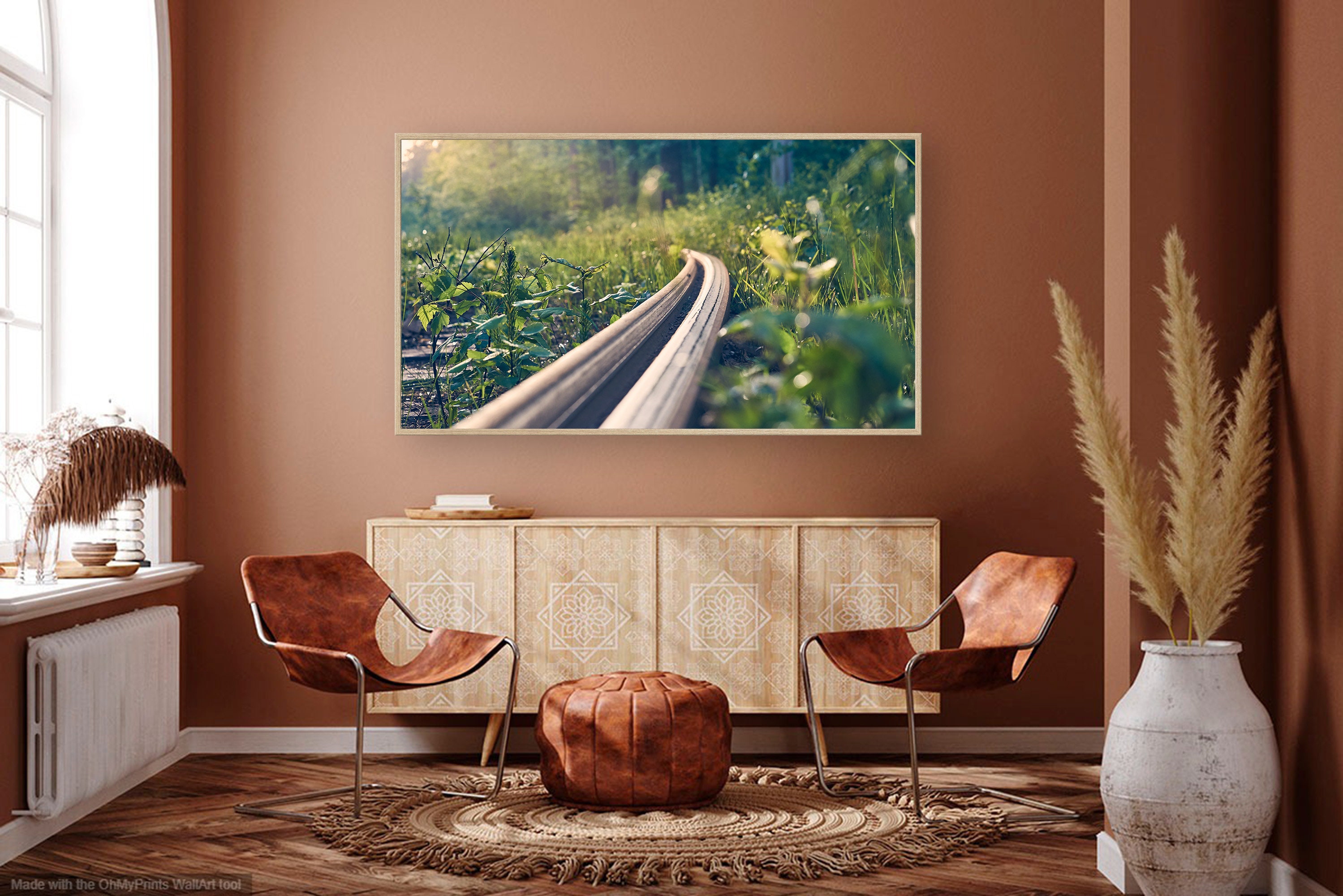 Samsung Frame TV Art Digital photo Railway in Forest art 4k Etsy