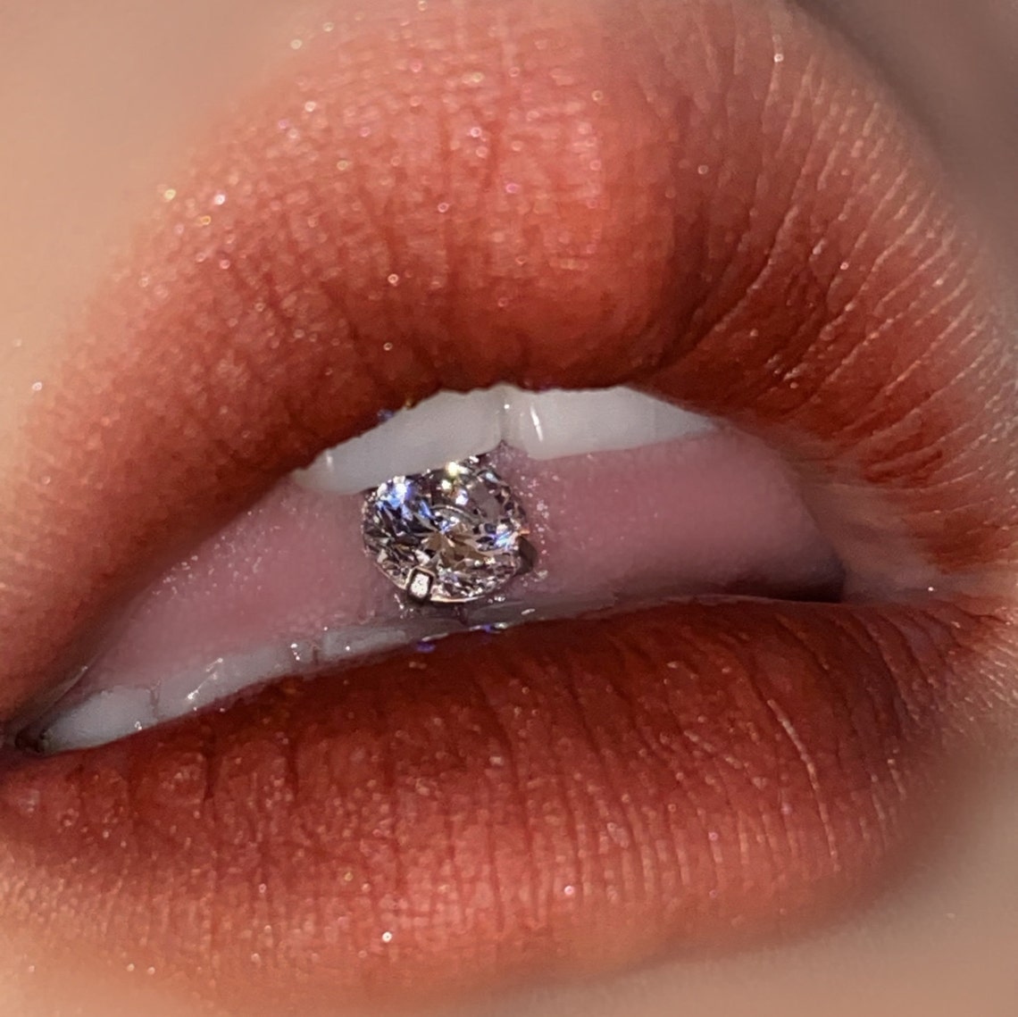 Glittering Diamond 4 Colors Tongue Ring Tongue Barbell 316L Etsy