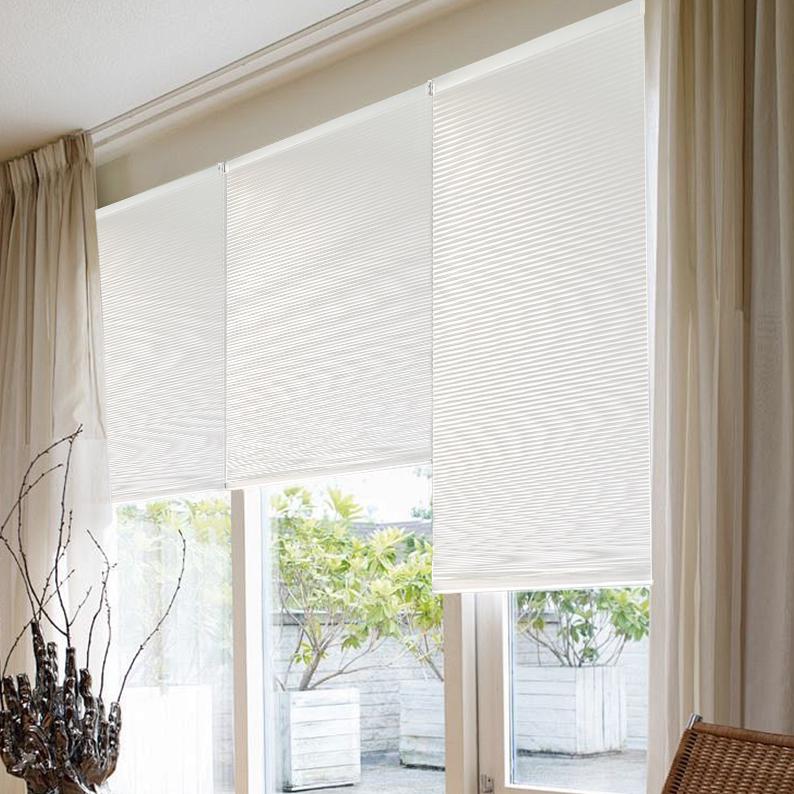 Custom Cordless Honeycomb Roman Shades: No Drill, Easy Install