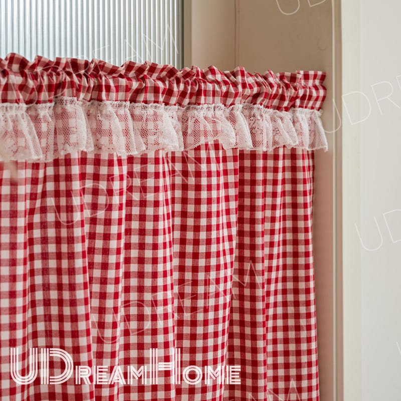 Primitive Country Cranberry Berry Vine Valance - 14x72 Cotton Window Topper