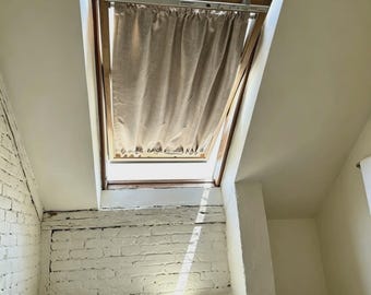 Cortina Blackout para Porta, Painel Isolante e Acústico, Cortinas de Linho para Claraboia para Proteção Solar, Cortina para Janela de Porta de Entrada (Painel Único)