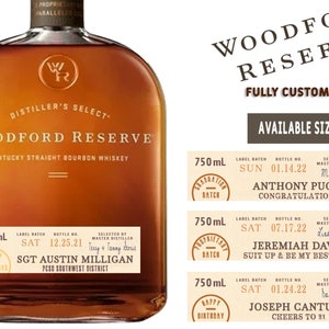 Custom Woodford Reserve Label Bottle Woodford Reserve ...