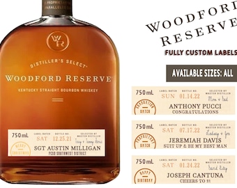 Custom Woodford Reserve Label Bottle Woodford Reserve - Etsy ...