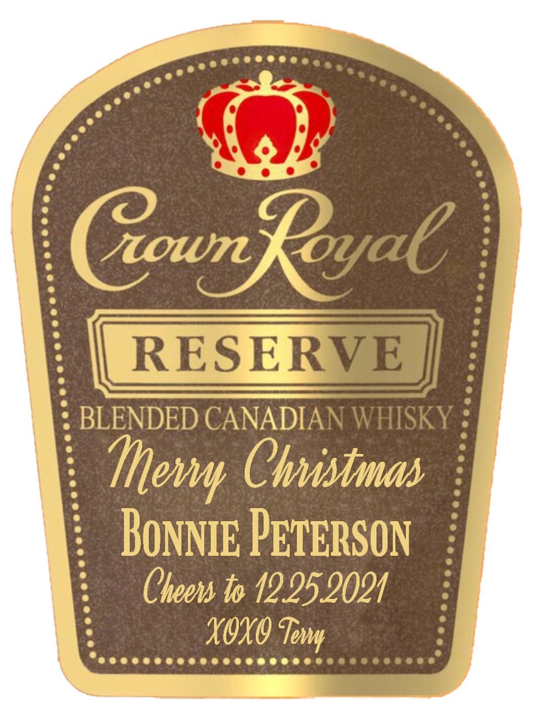 Custom Crown Royal Label Bottle DIGITAL File Birthday Crown - Etsy