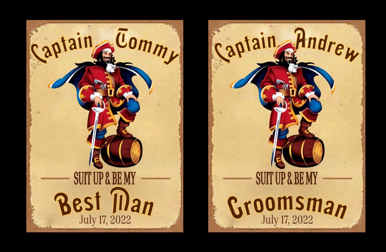 Benutzerdefinierte Captain Morgan Spiced Rum Label Flasche Captain Morgan Birthday Label personalisiert für Hochzeiten, Geburtstage oder jeden Anlass Bild 4