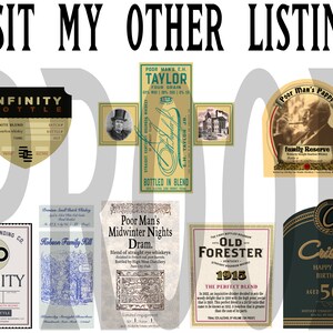 Custom Pappy Van Winkle Label Bottle Poor Man's Pappy - Etsy