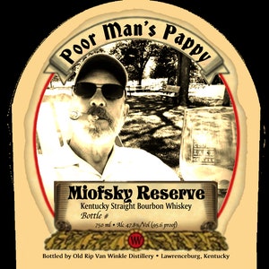 Custom Pappy Van Winkle Label Bottle Poor Man's Pappy Van Winkle Label Pappy Label Personalized ...