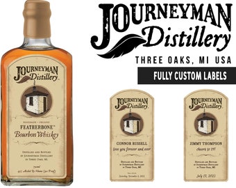 Custom Journeyman Distillery Label Bottle | Journeyman Distillery Birthday Label | Journeyman - Personalized For Weddings or Any Occasion