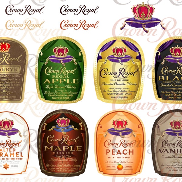 Fichiers NUMÉRIQUES Crown Royal | Téléchargement instantané | Étiquettes | Logos | Images de la Couronne royale | Étiquettes de whisky