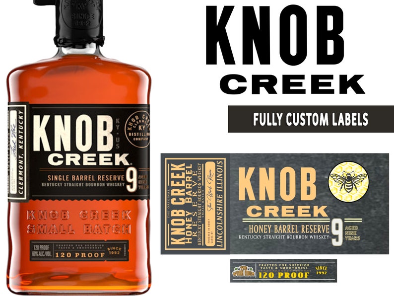 Custom Knob Creek Label Bottle Knob Creek Single Barrel Etsy