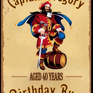 Benutzerdefinierte Captain Morgan Spiced Rum Label Flasche Captain Morgan Birthday Label personalisiert für Hochzeiten, Geburtstage oder jeden Anlass Bild 7