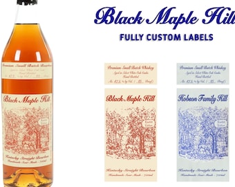 Benutzerdefinierte Black Maple Hill Label Flasche | Black Maple Hill Geburtstag Aufkleber | Kentucky Straight Bourbon Label - personalisiert für jeden Anlass