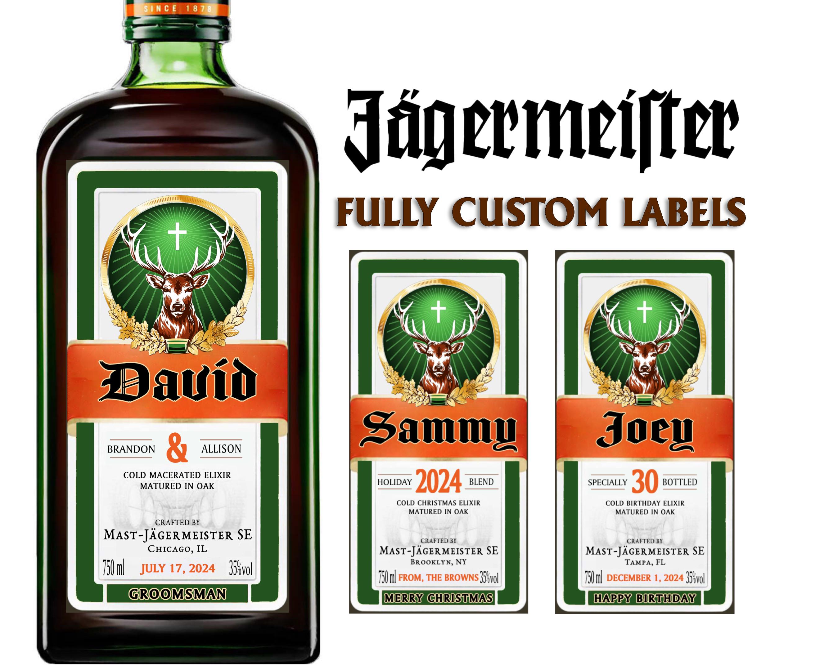Personalized Jagermeister Label Bottle | Custom Jagermeister Gift 