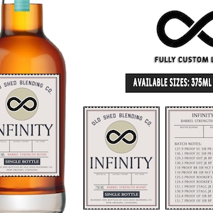 Custom Infinity Bottle Label | Infinity Blend Label | Bourbon Label | Whiskey Label | Fractional Blending | Personalized Infinity Blend