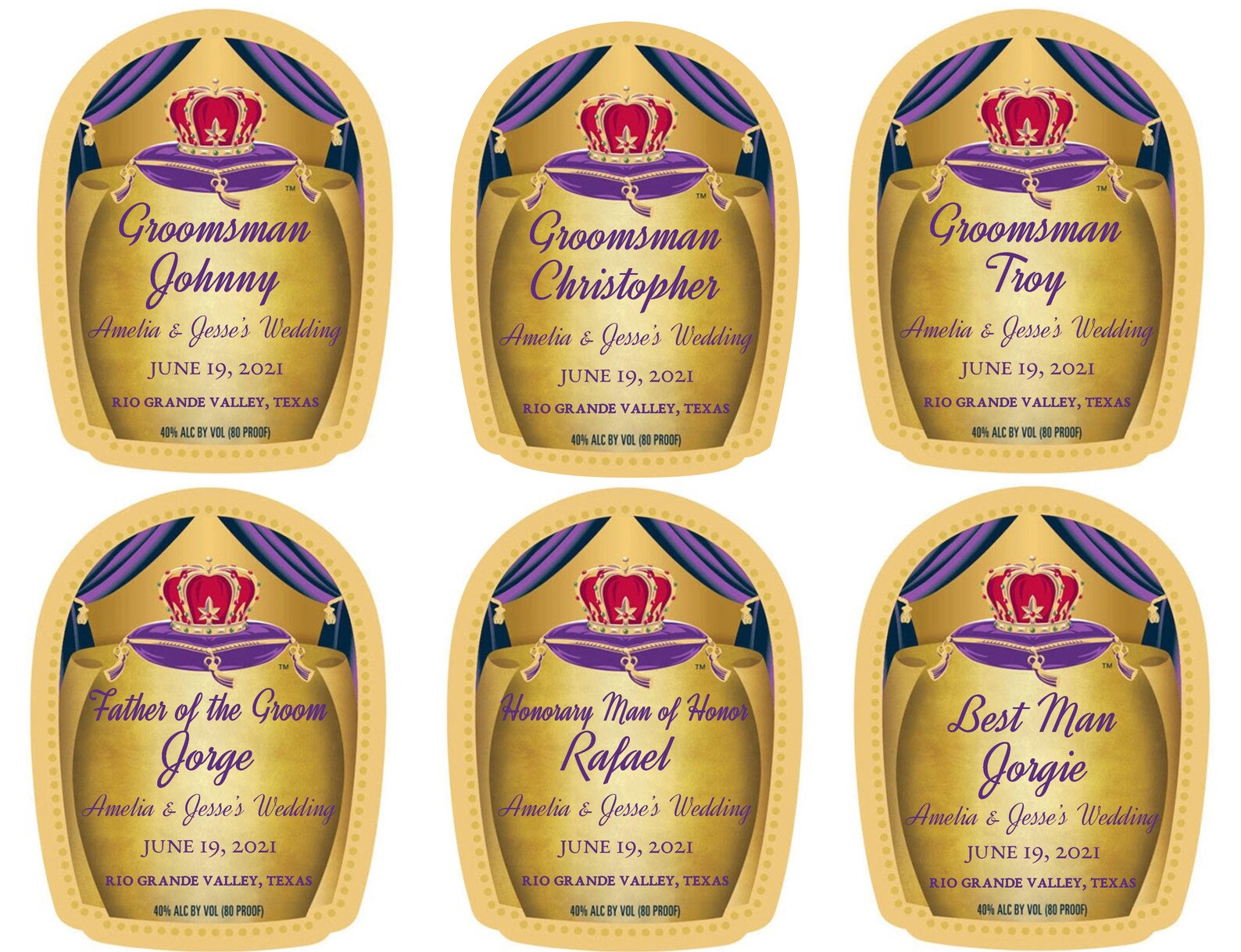 Custom Crown Royal Label Bottle Birthday Crown Royal Label Etsy