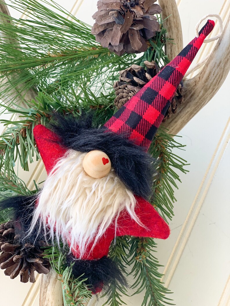 Buffalo Checked Star Shaped Christmas Ornament - Etsy