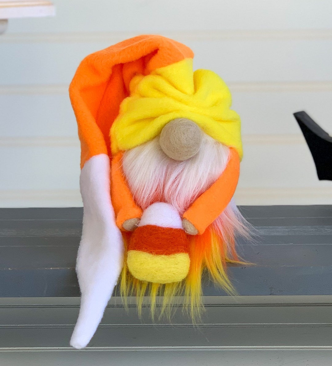 Candy Corn Halloween Plush Gnome - Etsy