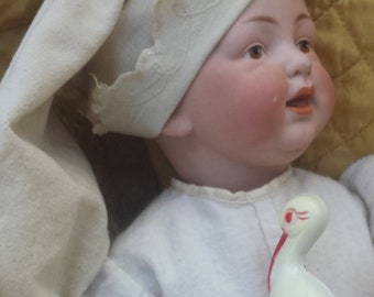 Rare Early Kestner Character Baby 17" Marked JDK #226