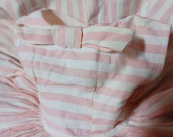 VT 18 Pink and White Striped Dress/  Miss Revlon Original 1950's Dress