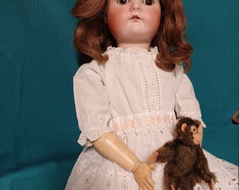 Antique 21" Dressel, Cuno & Otto. Doll / Mohair Wig /Ball Jointed Body "Madeline"