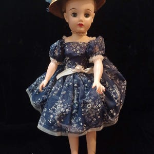 Rare 20&quot; Miss Revlon COMPLETE and Fresh /Rare Dress, Hat, Petticoat, Undies, Stockings and Shoes