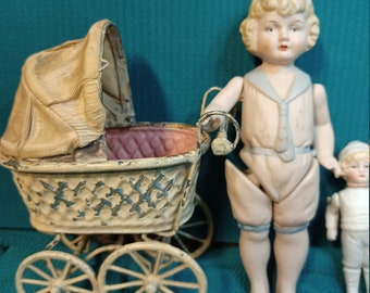 Vintage Boy Doll/ Victorian Sailor Doll/ All Bisque Doll/ Shackman 80's Doll/Jointed Doll