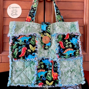 Rag Quilt Tote Pattern, great for Diaper Bags, Tote Bag Tutorial, DIY Illustrated PDF Pattern, Weekend Project