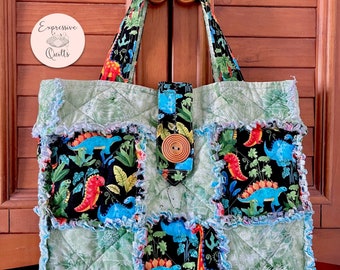 Rag Quilt Tote Pattern, great for Diaper Bags, Tote Bag Tutorial, DIY Illustrated PDF Pattern, Weekend Project
