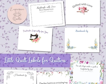 Little Quilt Design Labels: Handmade Item Tags  (Digital Download)