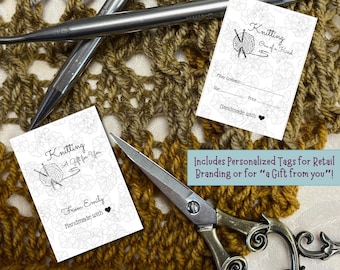 Infinity Knit Scarf Pattern with Custom Tags (PDF Download)