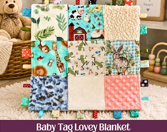 Baby Tag Lovey Blanket Pattern - PDF (Digital Download)
